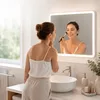 Specchio da bagno Relaxdays, 40 x 60 cm, specchio LED con Anteprima dell’immagine prodotto 3