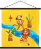 MuchoWow® Textilposter Affe - Löwe - Dschungel - Fluss Produktbild-Vorschau 1