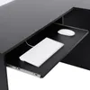 Computertisch schwarz | mit Tastaturauszug und 2 Ablagen | Produktbild-Vorschau 4