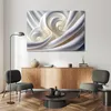 Leinwandbild Weiße 3D-Abstraktion 90x60 Feeby Weiß bild für Produktbild-Vorschau 2