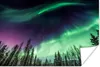MuchoWow® Poster Nordlichter - Nadelbaum - Alaska 30x20 cm Produktbild-Vorschau 1