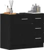 vidaXL Waschbeckenunterschrank Schwarz Eichen-Optik Produktbild-Vorschau 4