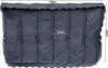 A dark gray awning or canopy, likely for a swing or outdoor seating area, laid flat and showing its dimensions. Produktbild-Vorschau