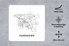 MuchoWow® Mauspad Mousepad Karte - Hannover - Schwarz-Weiß Produktbild-Vorschau 3