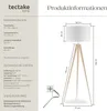 tectake® Lunaris stojaca lampa, trojnohý oceľový rám, 60 W Náhľad obrázku produktu 11
