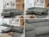 Ecksofa Sofa Grau, Wohnlandschaft L-Form mit Schlaffunktion Produktbild-Vorschau 2