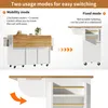 OKWISH Îlot de Cuisine avec Rangement, Meuble Mobile avec Voir les images du produit 5