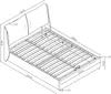 Lit rembourré 'Lunner' lit double avec matelas et coffre de Voir les images du produit 4
