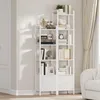 Bücherregal mit Schublade 33 x 24 x 131 cm Weiß 5 Ebenen Produktbild-Vorschau 5
