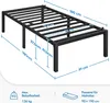 Rama łóżka Yaheetech 37cm metalowa Rama łóżka wykonana z Podgląd zdjęcia produktu 3