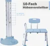 TWOLIIN Badewannensitz Senioren Höhenverstellbar Duschstuhl Produktbild-Vorschau 3