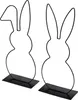 2er Set Hase Aufsteller Metall H50cm Schwarz Osterdeko Produktbild-Vorschau 1