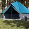 vidaXL Tipi tente familiale 8 personnes bleu imperméable Voir les images du produit 2