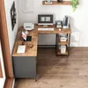 Biurko narożne komputerowe narożne rustykalne loft vintage Podgląd zdjęcia produktu 3