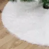 r Weihnachtsbaum-Teppich aus Kunstfell, weiß, rund, für Produktbild-Vorschau 4