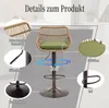 A bar stool with various details highlighted by lines and text. Voir les images du produit