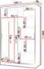 Šatní skříň se zrcadlem 120 cm SAMANRE 1 - dub artisan / Náhled obrázku produktu 6