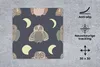 MuchoWow® Mauspad Mousepad Eule - Muster - Mond 30x30 cm - Produktbild-Vorschau 3