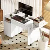 HOMCOM Rollbarer Computertisch klappbarer Schreibtisch mit Produktbild-Vorschau 2