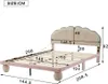 A diagram of a bed with dimensions indicated. Podgląd zdjęcia produktu