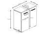 Badplaats Waschbeckenunterschrank Jupiter 60 x 30 cm Eiche Produktbild-Vorschau 4