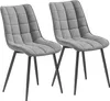 Two gray upholstered chairs with black metal legs are shown against a white background. Produktbild-Vorschau