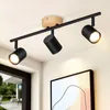 ZMH LED stropné svietidlo 3 plamene stropné svietidlo drevo Náhľad obrázku produktu 1