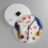 Wanduhr - Rund - Glasuhr - Abstraktion modern - 40x40cm - Produktbild-Vorschau 2