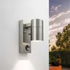 Ledvion LED Wandlampe Mit Sensor GU10 Fassung IP44 Grau Produktbild-Vorschau 1