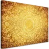 Leinwandbild Goldene Mandala-Abstraktion 60x40 Feeby Gelb Produktbild-Vorschau 1