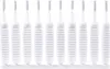 A row of white interdental brushes against a white background. Voir les images du produit