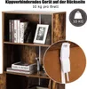 Libreria COSTWAY a 2 ante, libreria in legno, libreria Anteprima dell’immagine prodotto 3