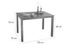 Woodroom Tisch Kota Hevea massiv schwarz lackiert 110x75x70 Produktbild-Vorschau 6