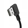 A close-up shot of a black USB-C cable connector with a 90-degree angle. Anteprima dell’immagine prodotto