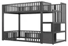 Letto a castello 90x200 cm, design basso, scala con Anteprima dell’immagine prodotto 18