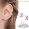 Ohrstecker rosa Schleife „Pink Ribbon“ Ohrringe Silber 925 Produktbild-Vorschau 2