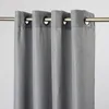 Fertiggardine Ösengardine Struktur uni grau 140x260cm Produktbild-Vorschau 2