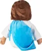 Back view of a plush doll representing Jesus, sitting down. Produktbild-Vorschau