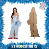 A cardboard cutout of Katy Perry standing on a red carpet, with a smaller cutout of her in the foreground. The background is white, and the image is framed by blue stars. Anteprima dell’immagine prodotto