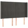 LED Kopfteil Dunkelgrau 147x16x118/128 cm Samt Produktbild-Vorschau 3