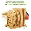 Untersetzer, 5-teiliges Topflappen-Set aus Holz mit Produktbild-Vorschau 2