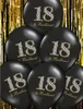 Luftballons 30cm mit Zahl 18 / Strass Motiv 6er Set schwarz Produktbild-Vorschau 2