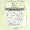 MePla - 2 Stück Kunststoff-Übertopf VERO ø 19 weiss/pink Produktbild-Vorschau 2