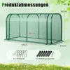 A diagram showing the dimensions of a mini greenhouse, along with included accessories. Podgląd zdjęcia produktu