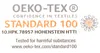 OEKO-TEX STANDARD 100 certification logo and text. Produktbild-Vorschau
