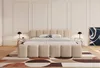 FEDVE Polsterbett Limata aus Velvet 180x200 cm, Beige Produktbild-Vorschau 2