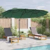 vidaXL Sonnenschirm Grün 372 x 198 x 243 cm Polyester und Produktbild-Vorschau 3