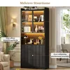 Vitrine Merax, modèle 2 portes avec éclairage LED, meuble Voir les images du produit 5