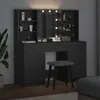vidaXL Schminktischset mit LED 3 stk. Schwarz Eichen-Optik Produktbild-Vorschau 3