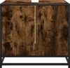 vidaXL Waschbeckenunterschrank Räuchereiche 65x33x60 cm Produktbild-Vorschau 5
